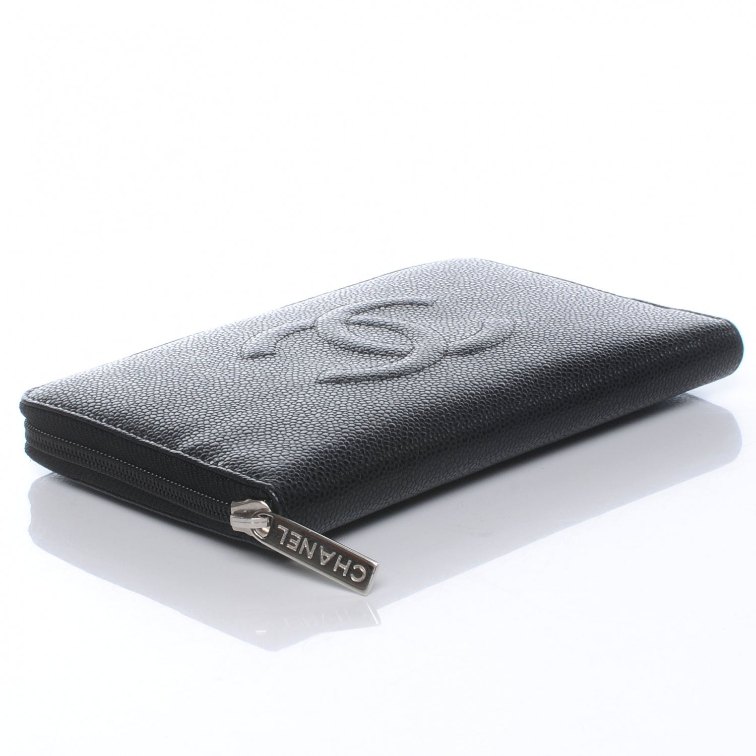 Chanel Caviar CC Zip Around Wallet Black 4 of 9