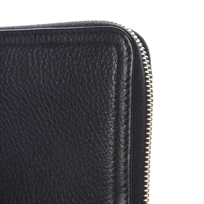 Prada Vitello Daino Zip Around Wallet Black 10 of 10