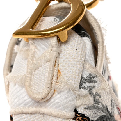 Christian Dior Canvas Embroidered Camouflage Flowers Saddle Bag Latte Multicolor 9 of 9