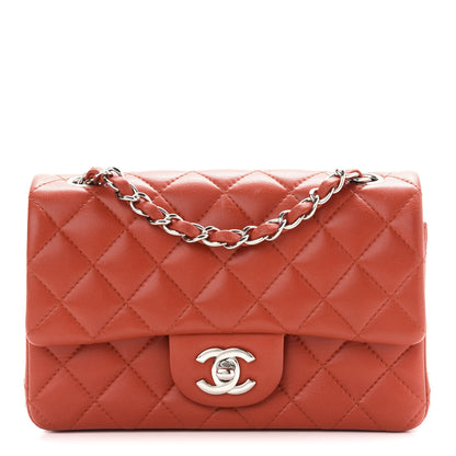 Chanel Lambskin Quilted Mini Rectangular Flap Red 1 of 8