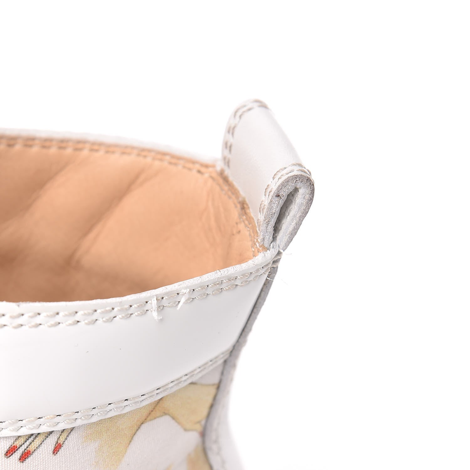 Christian Louboutin Toile Printed Patent Calfskin Tissu Beauty Spikes Louis Flat Sneakers 38 White 12 of 26