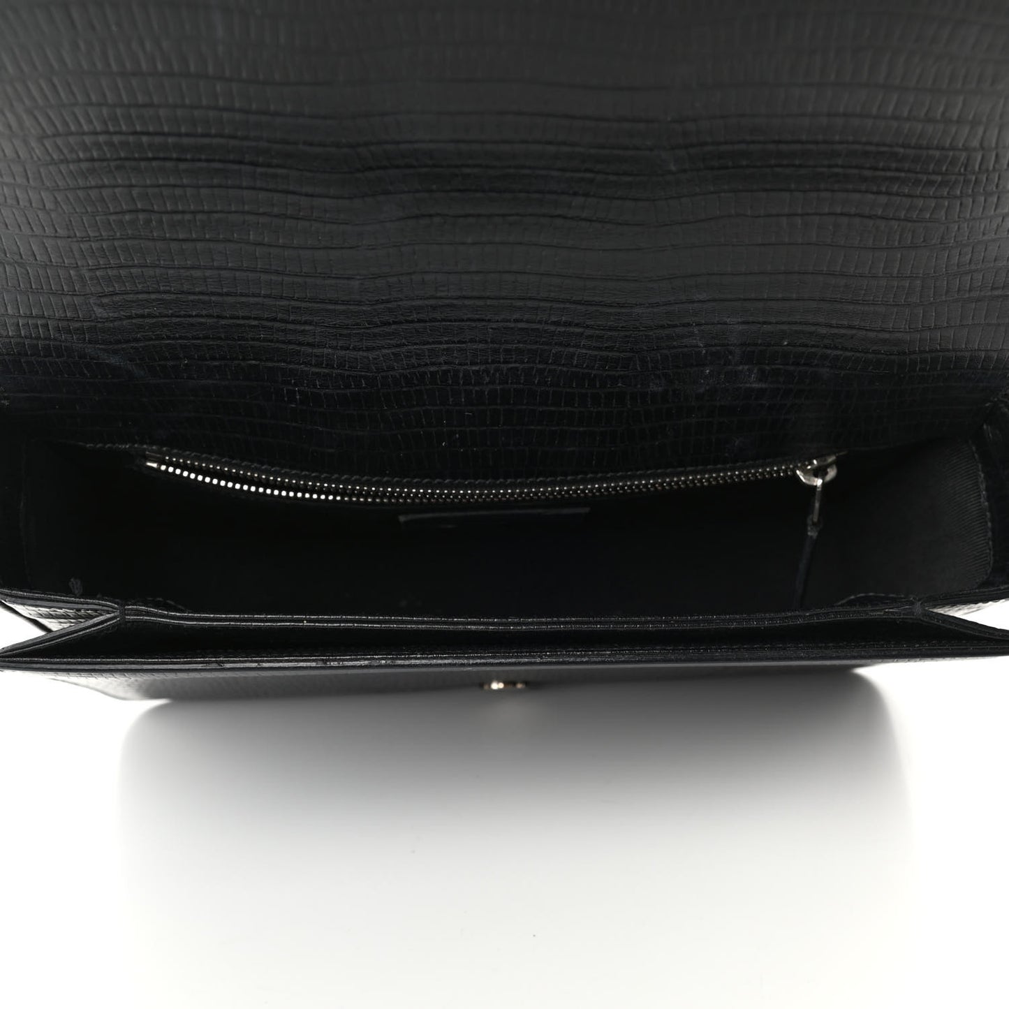 Lizard Calfskin Embossed Classic Medium Monogram Universite Bag Black