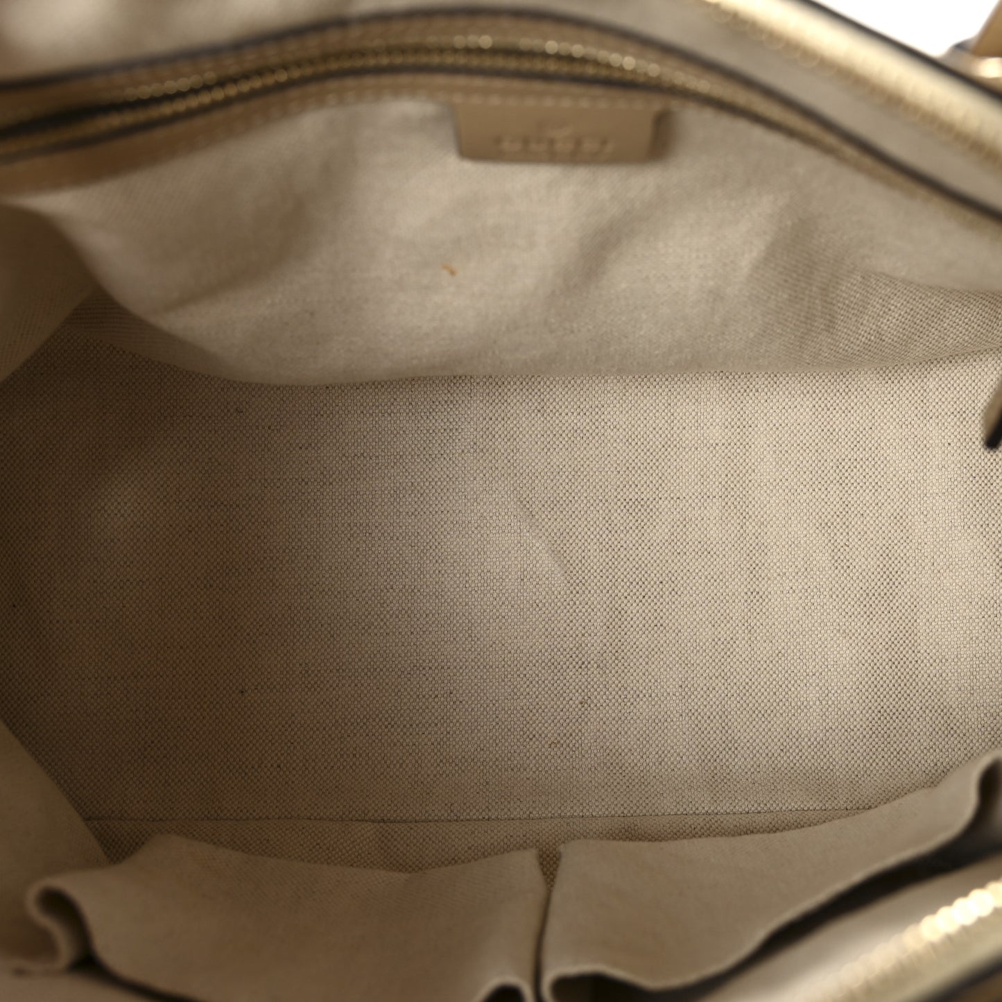 Microguccissima Small Nice Top Handle Dome Bag Beige