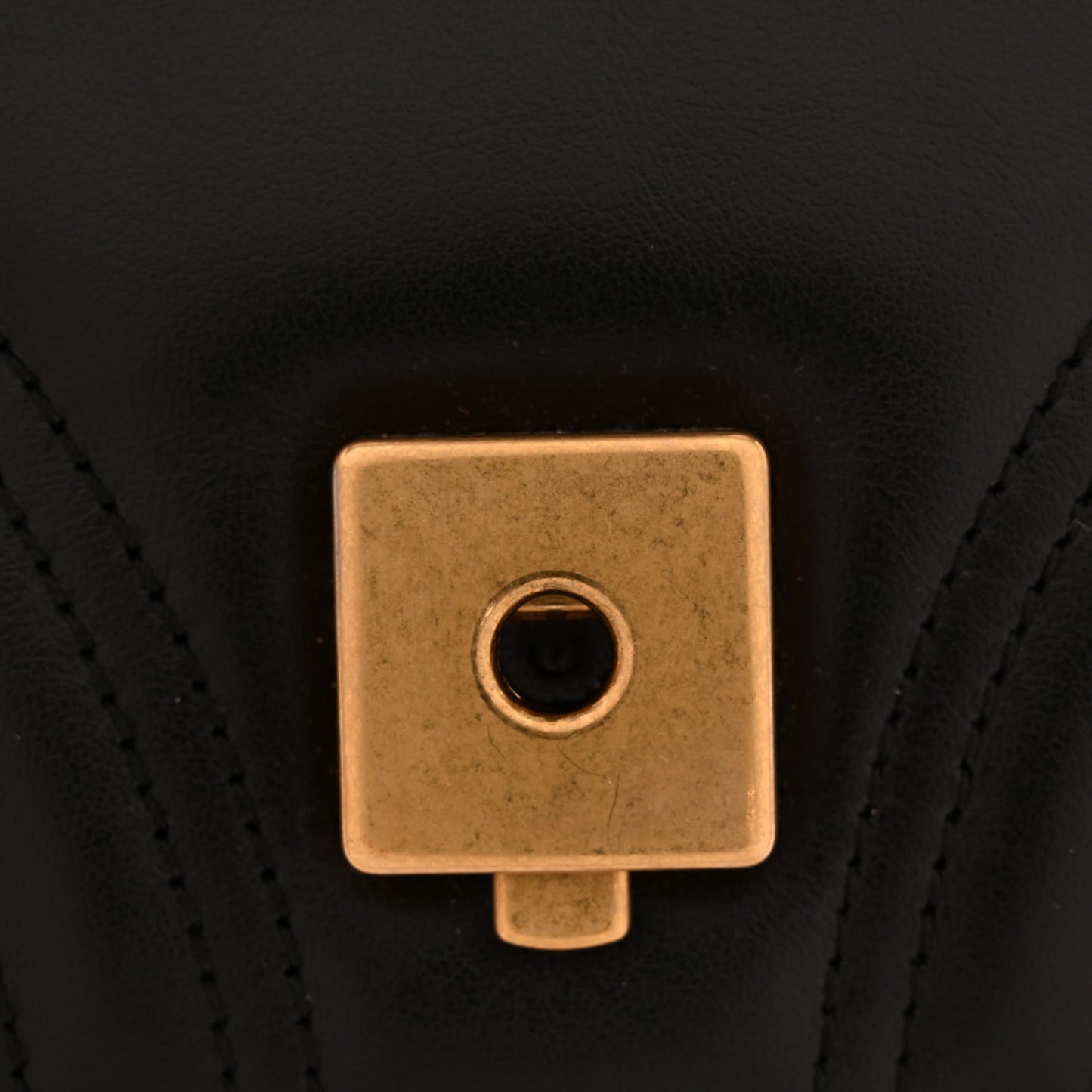Calfskin Matelasse Mini GG Marmont Shoulder Bag Black