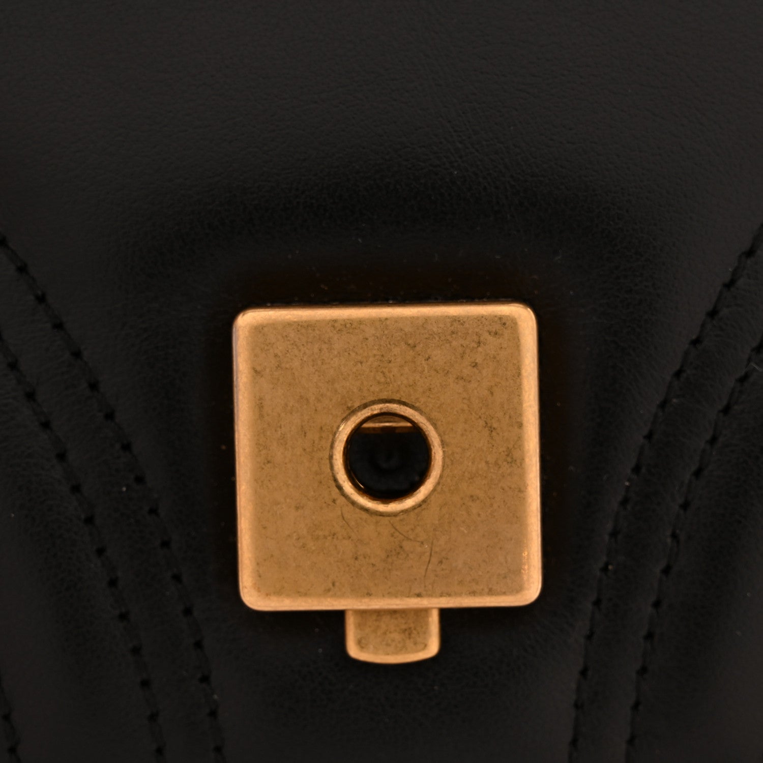 Gucci Calfskin Matelasse Mini GG Marmont Shoulder Bag Black 12 of 14