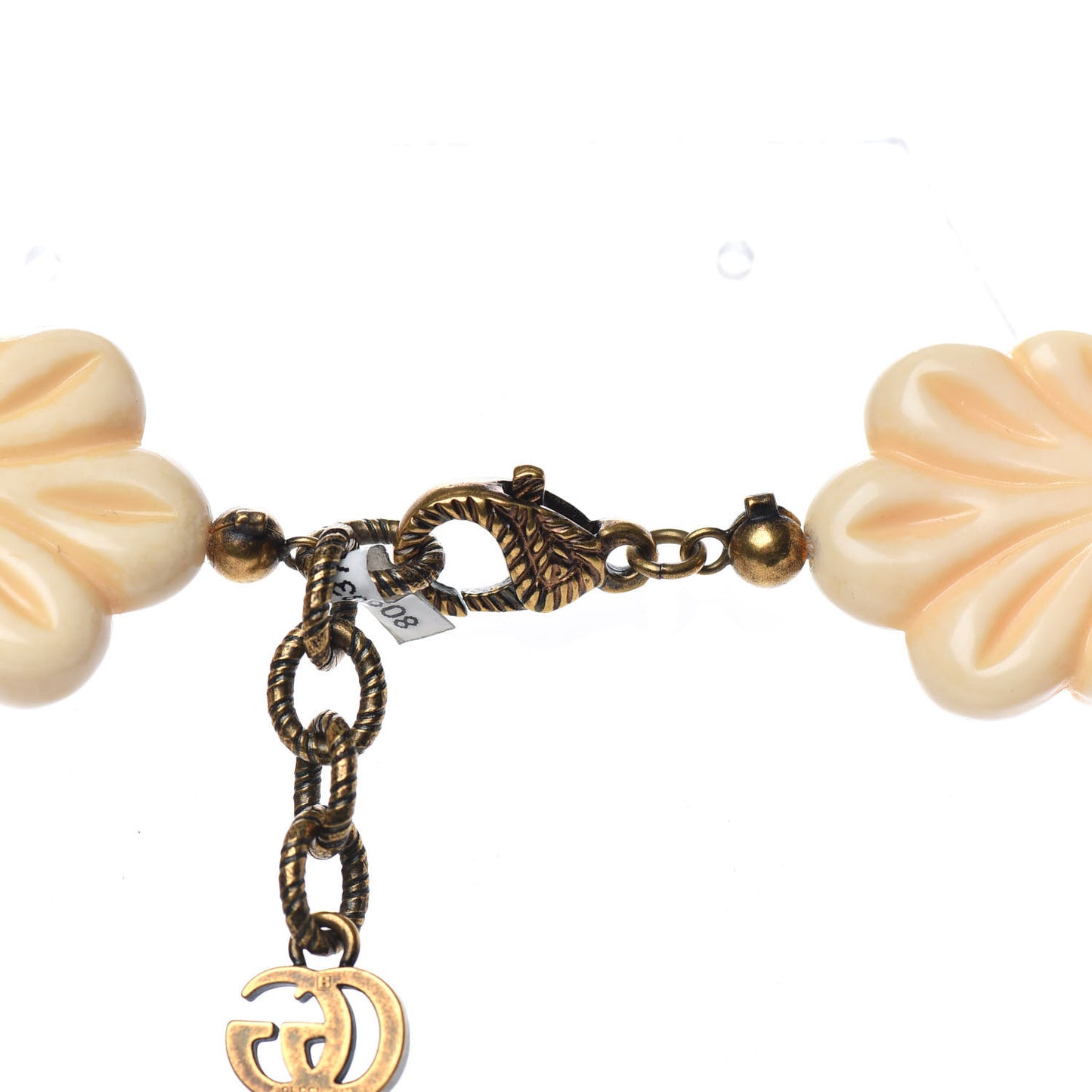 Resin Leaf Bead Necklace