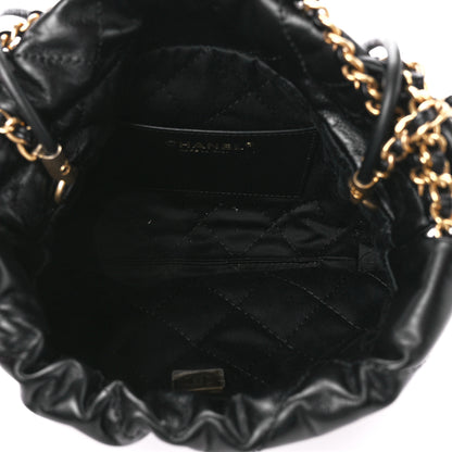 Chanel Shiny Calfskin Quilted Mini Chanel 22 Black 5 of 12