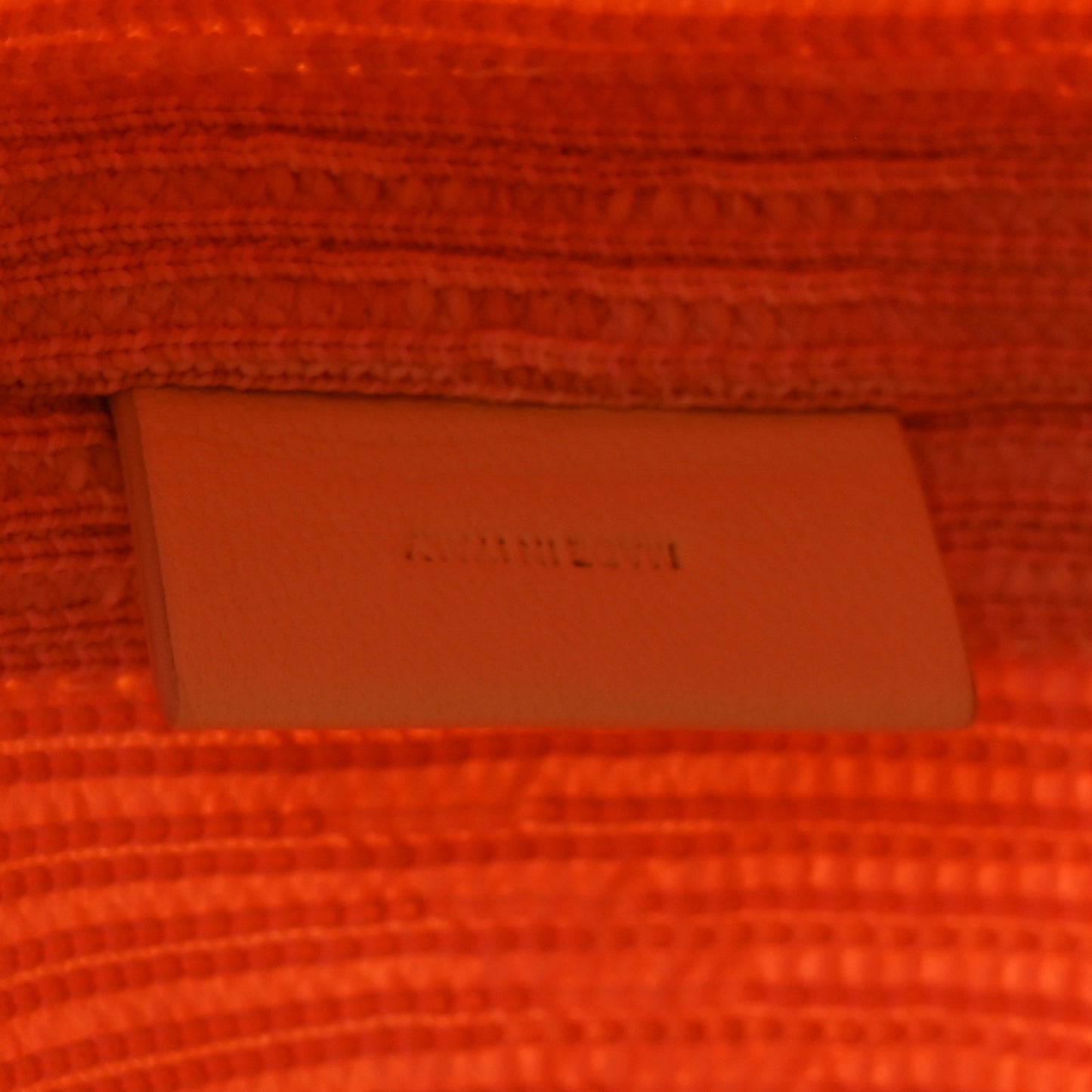 Canvas Knitted Check Medium Peg Duffle Bag Sherbert
