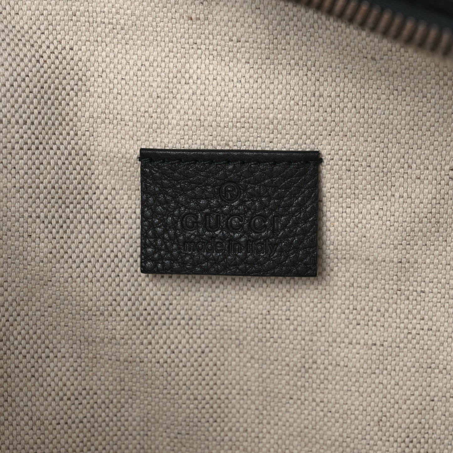 Grained Calfskin Coco Capitan Logo Belt Bag Black