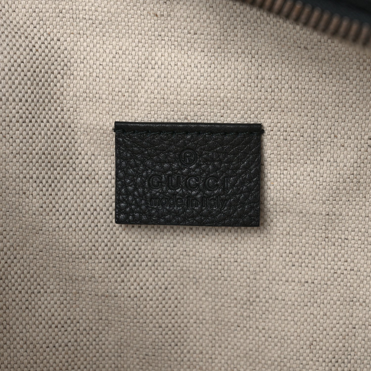 Gucci Grained Calfskin Coco Capitan Logo Belt Bag Black 6 of 11