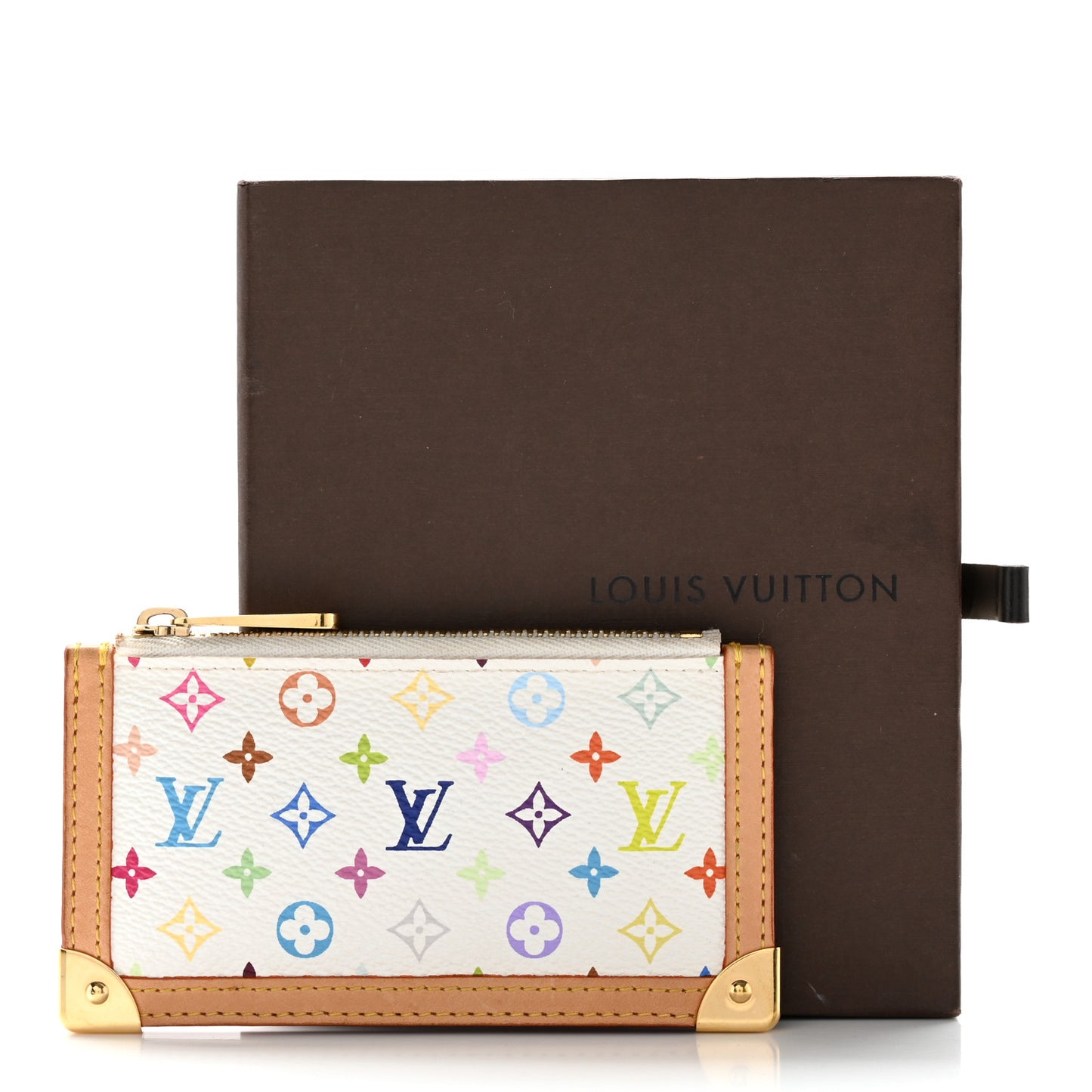 Monogram Multicolor Key Pouch White