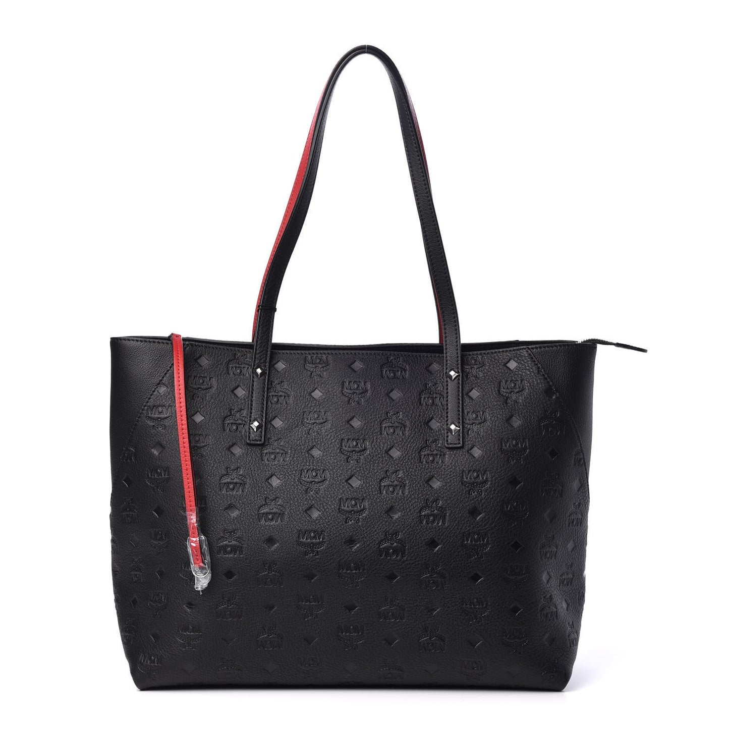 Calfskin Ottomar Monogram Medium Klara Shopper Tote Black