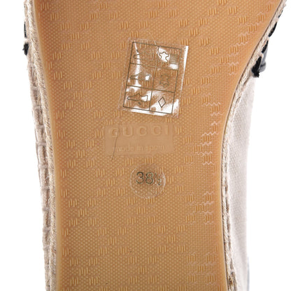 Gucci Nappa Canvas Espadrilles 38.5 Natural Black 8 of 12