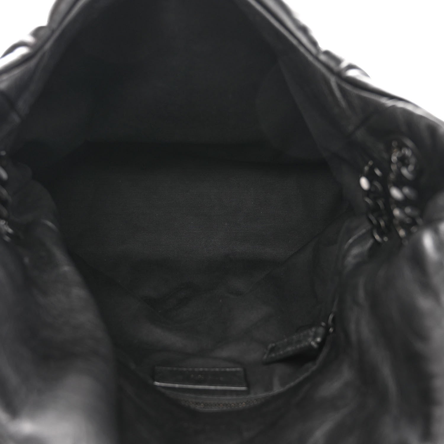 Saint Laurent Lambskin Quilted Monogram Monochrome Medium Loulou Puffer Chain Satchel Black 5 of 10