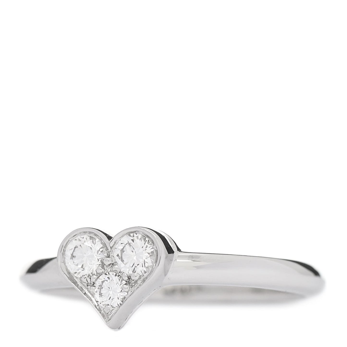Platinum Diamond Hearts Ring 52 6