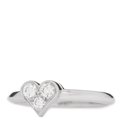 Tiffany Platinum Diamond Hearts Ring 52 6 3 of 5