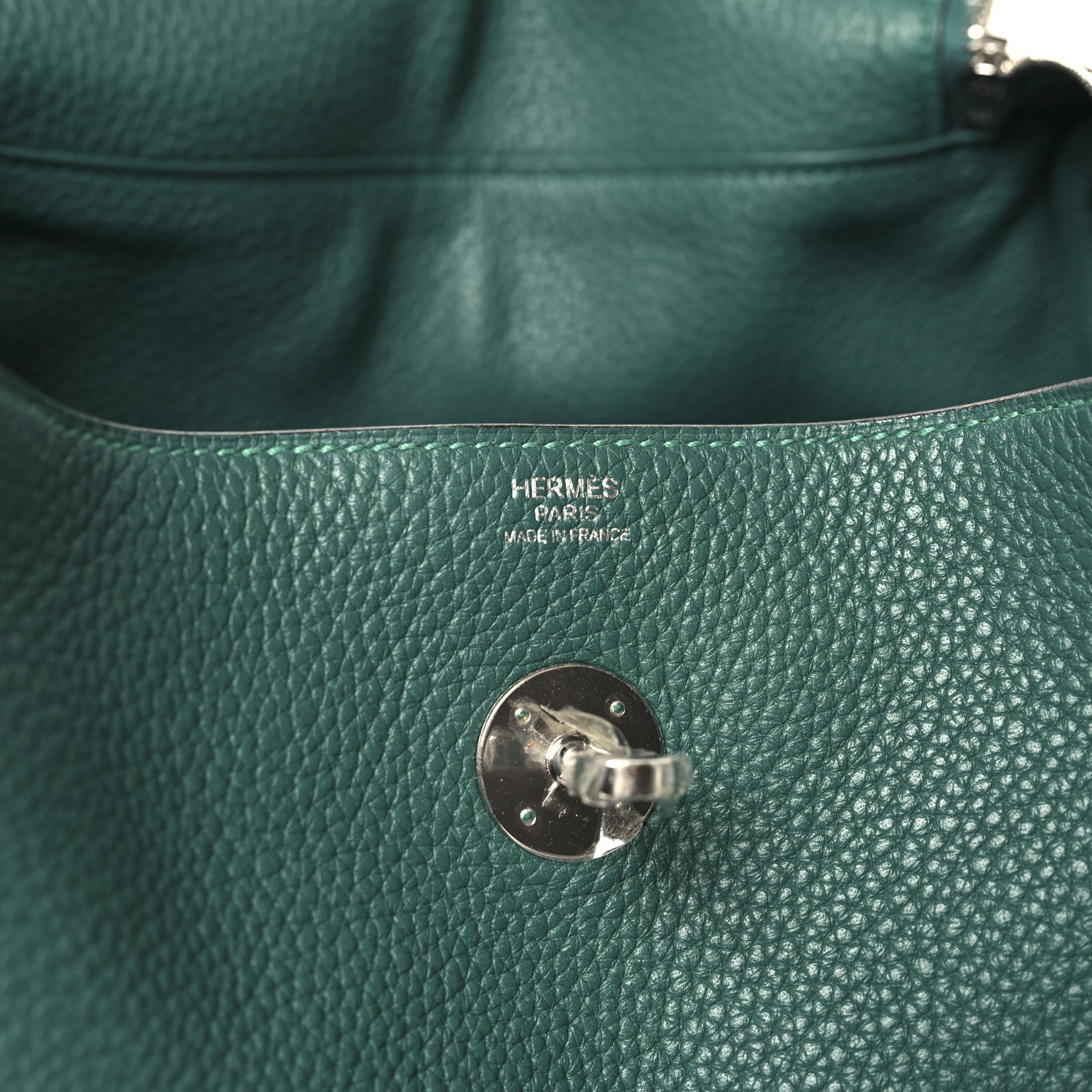 Hermes Taurillon Clemence Lindy 30 Malachite 6 of 12