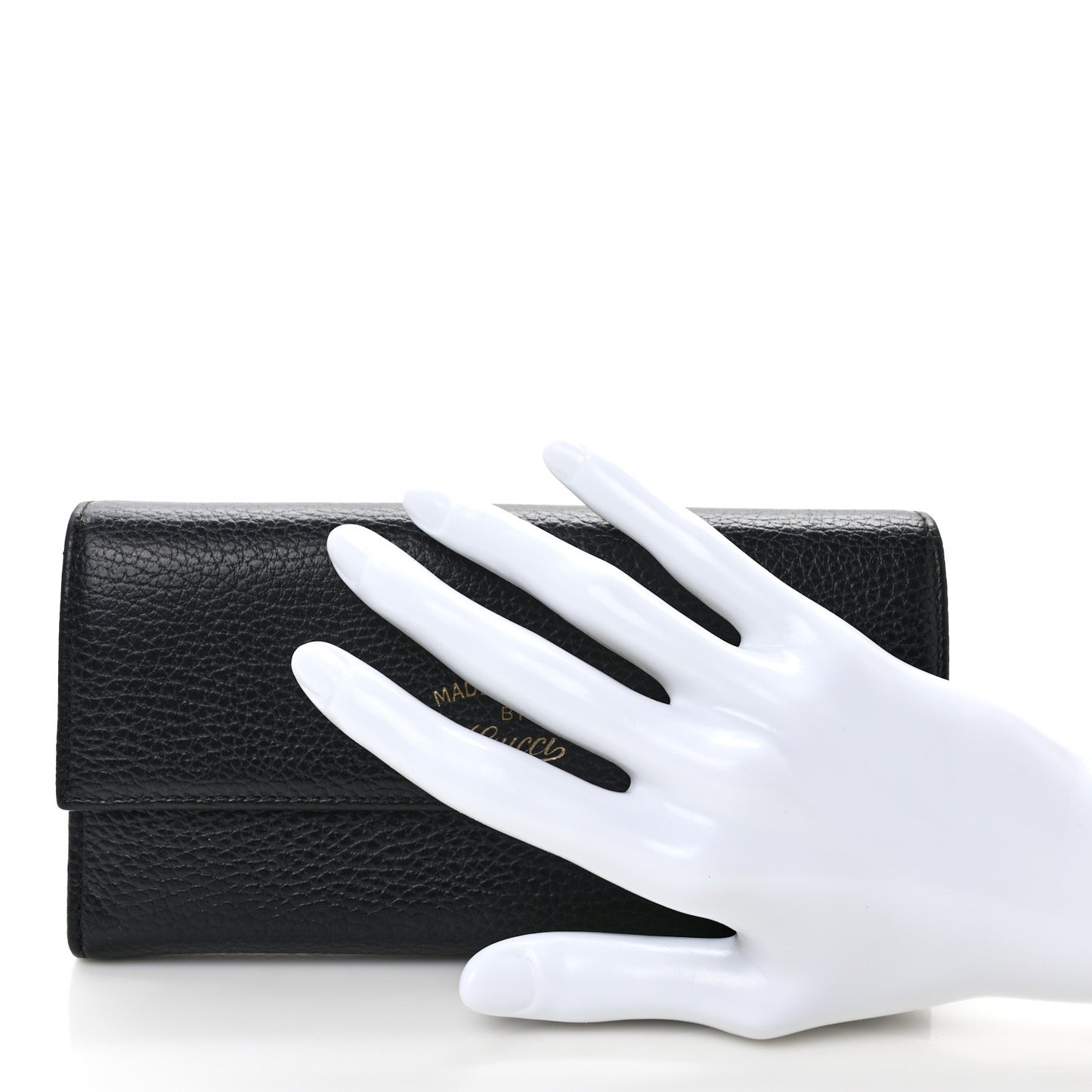 Dollar Calfskin Swing Continental Wallet Black