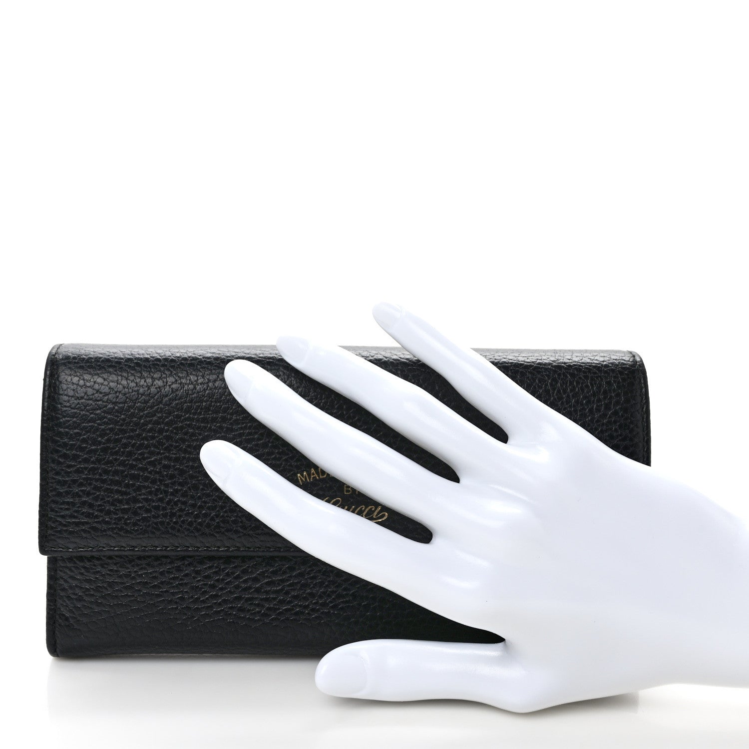 Gucci Dollar Calfskin Swing Continental Wallet Black 2 of 7