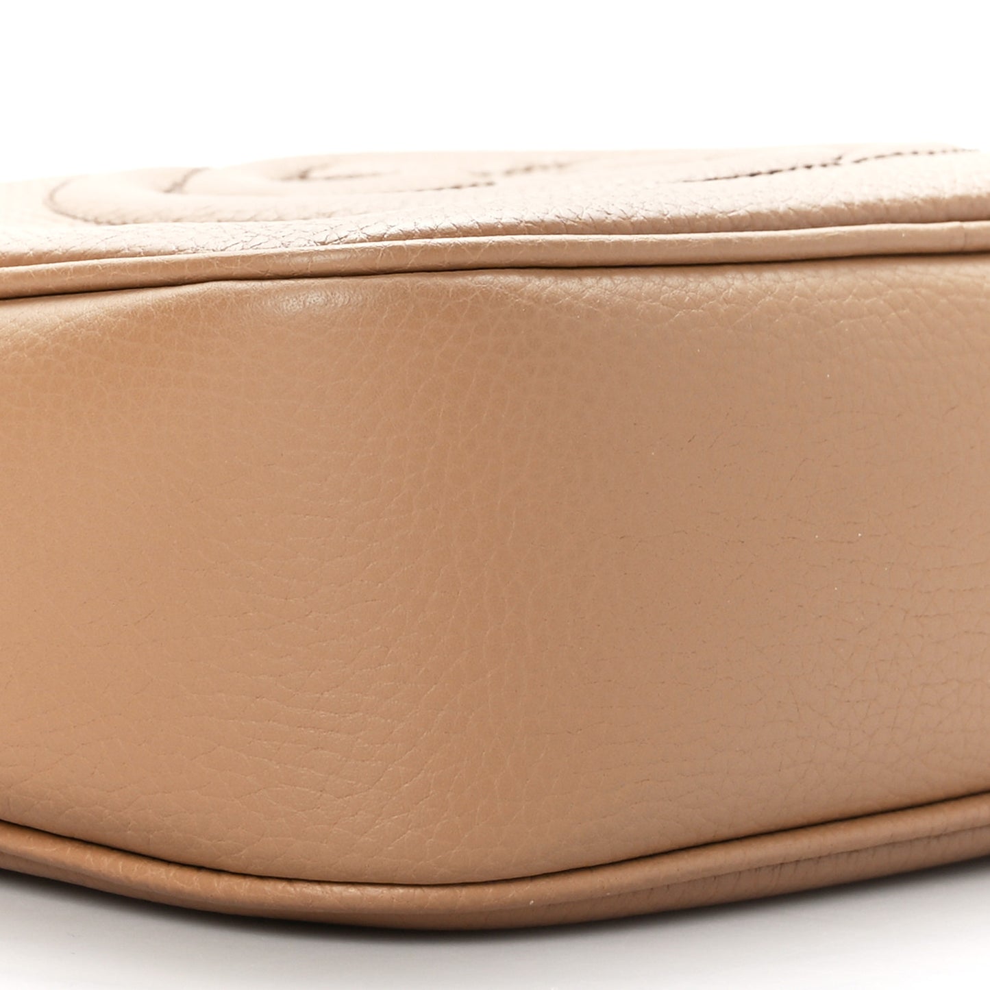 Pebbled Calfskin Small Soho Disco Bag Camelia
