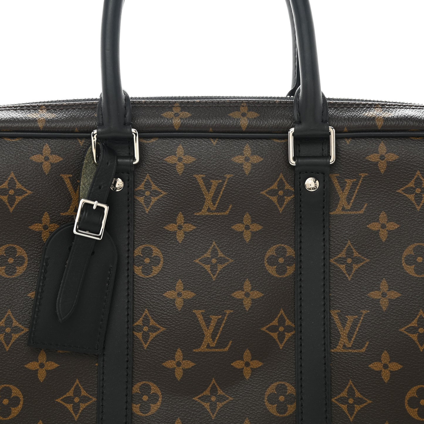 Monogram Macassar Porte Documents Voyage Soft Briefcase