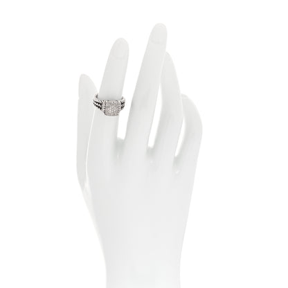 David Yurman Sterling Silver Diamond 10mm Petite Wheaton Ring 49 5 2 of 4