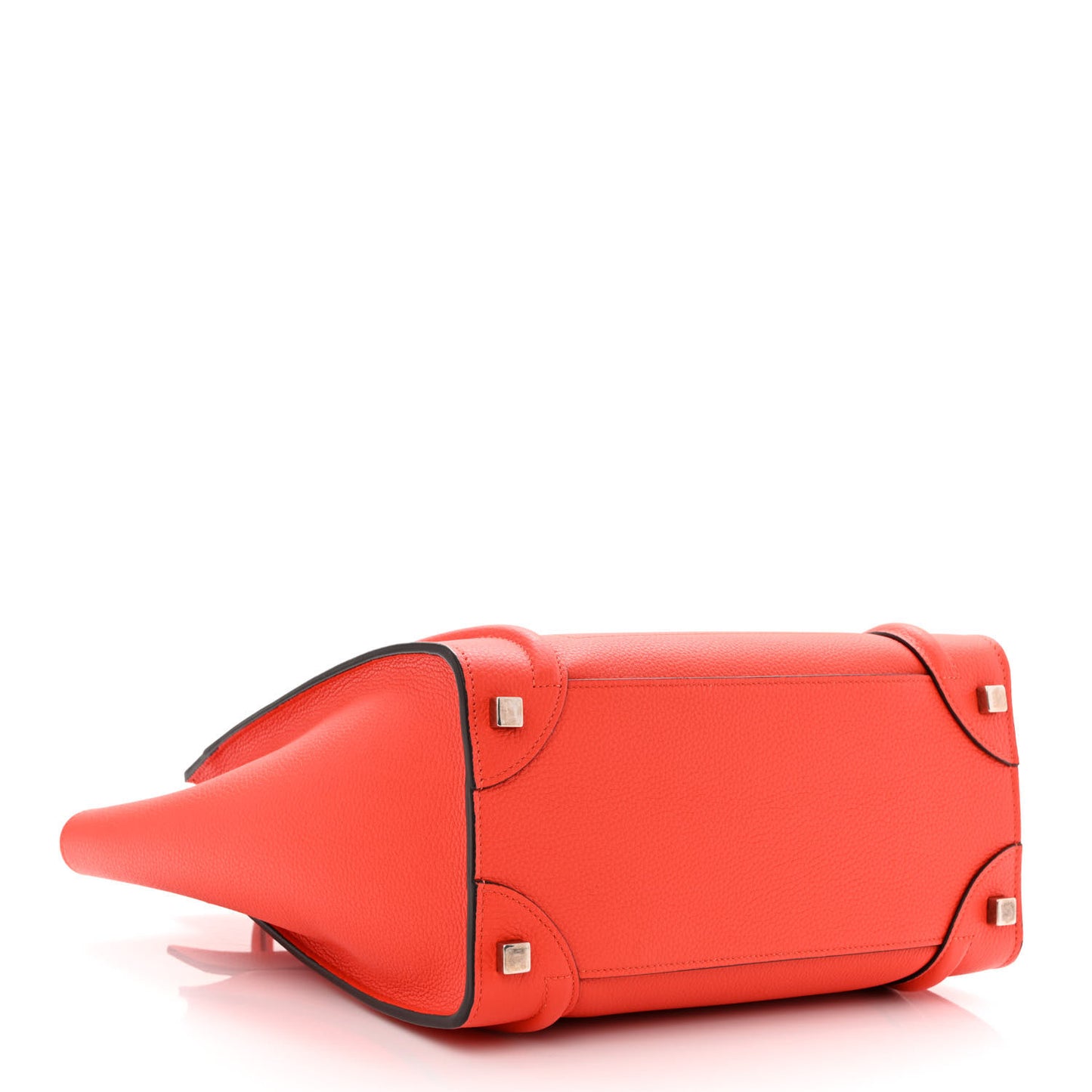 Drummed Calfskin Micro Luggage Vermillion