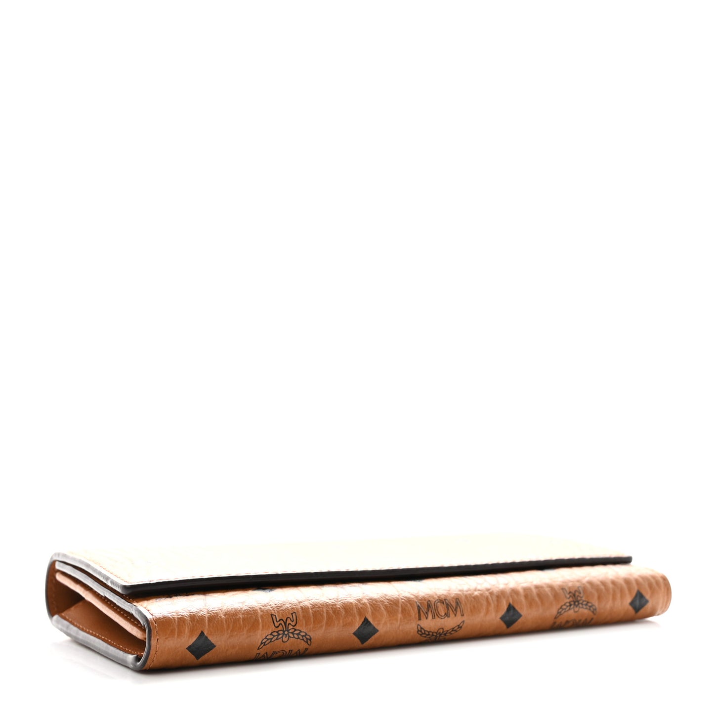 Visetos Large Trifold Flap Wallet Cognac
