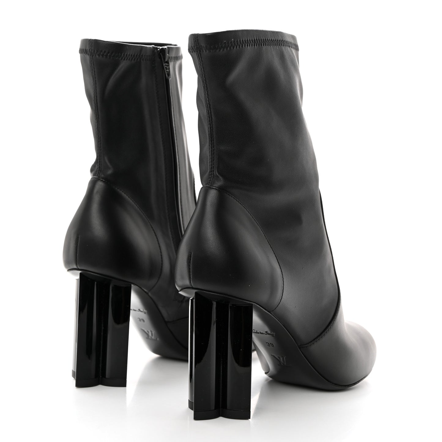 Calfskin Uniformes Silhouette Ankle Boots 39 Black