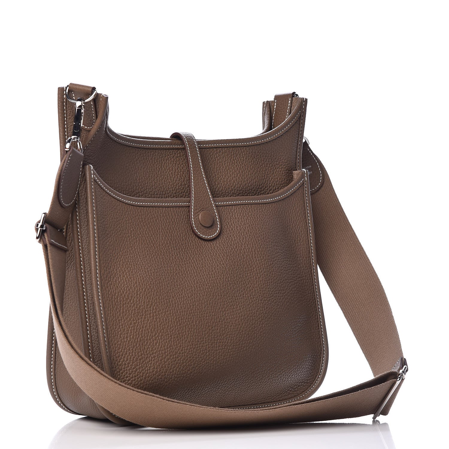 Hermes Taurillon Clemence Evelyne III PM Etoupe 3 of 12