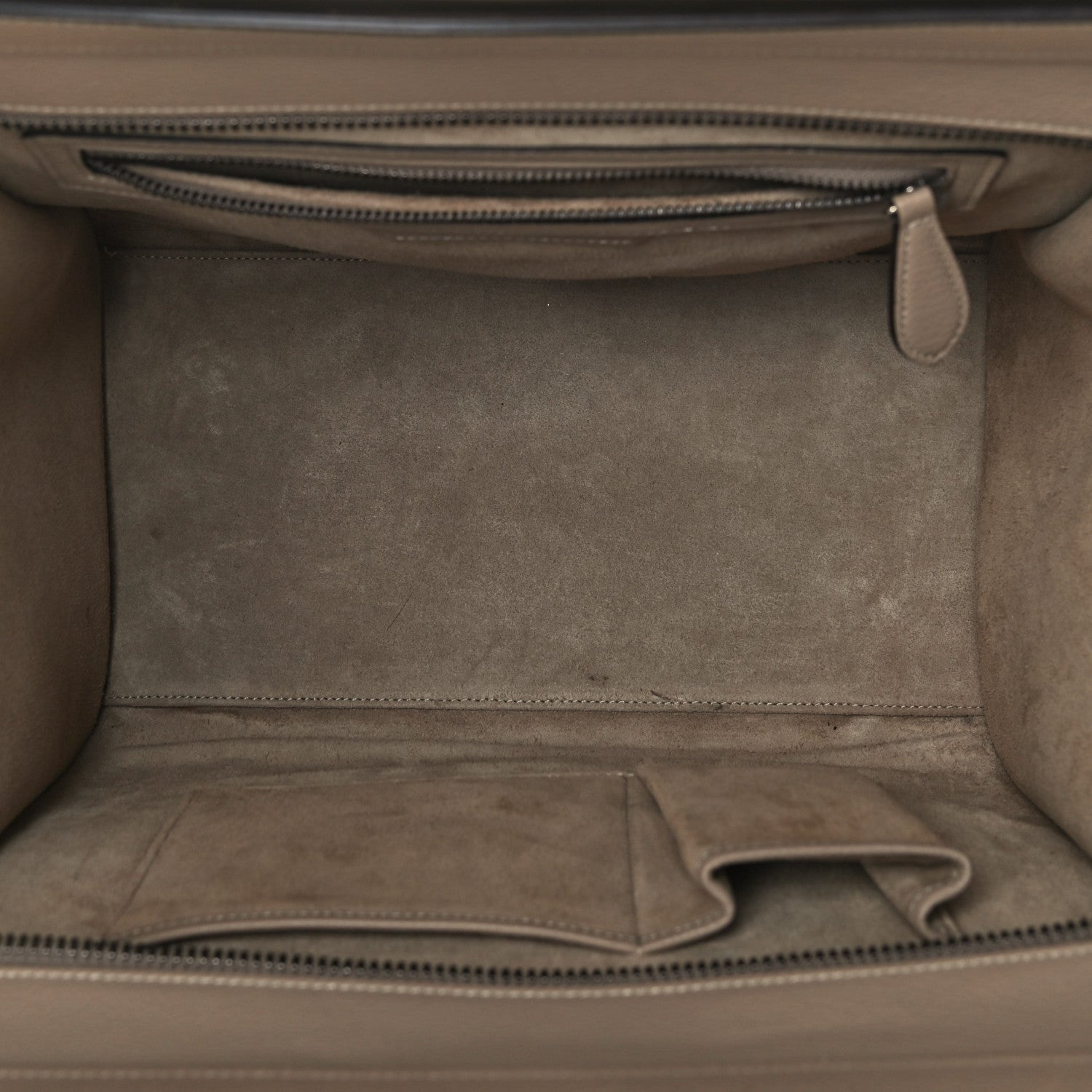 Celine Drummed Calfskin Mini Luggage Dune 4 of 4