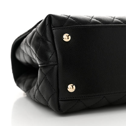 Chanel Caviar Quilted Small Coco Handle Flap Black 9 of 11