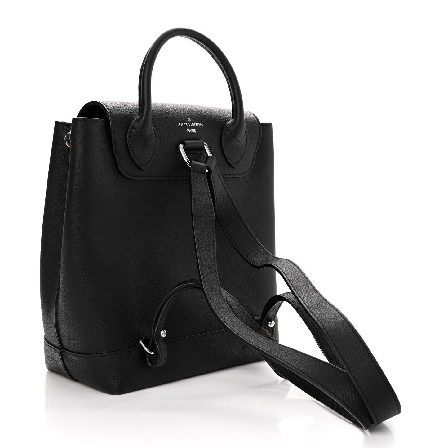 Calfskin Lockme Backpack Black