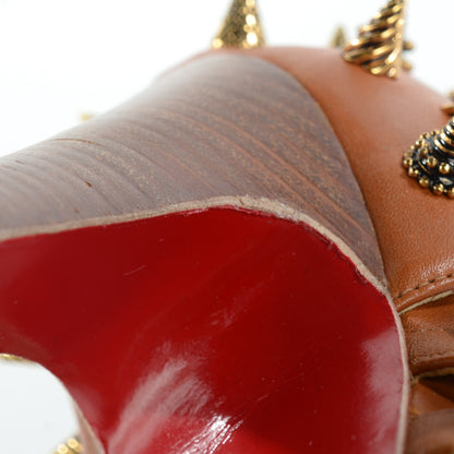 Christian Louboutin Calfskin Botticellita 160 Sandals 38 Brown 9 of 10