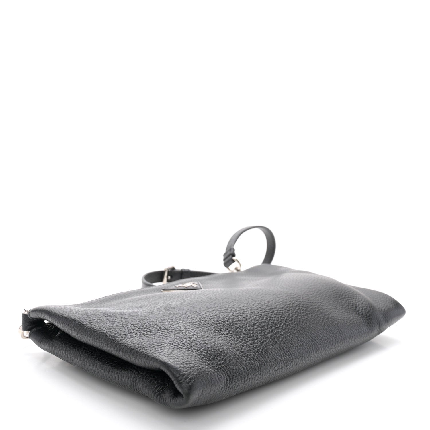 Prada Vitello Daino Zippered Crossbody Bag Black 4 of 12
