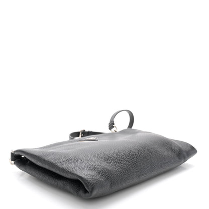 Prada Vitello Daino Zippered Crossbody Bag Black 4 of 12