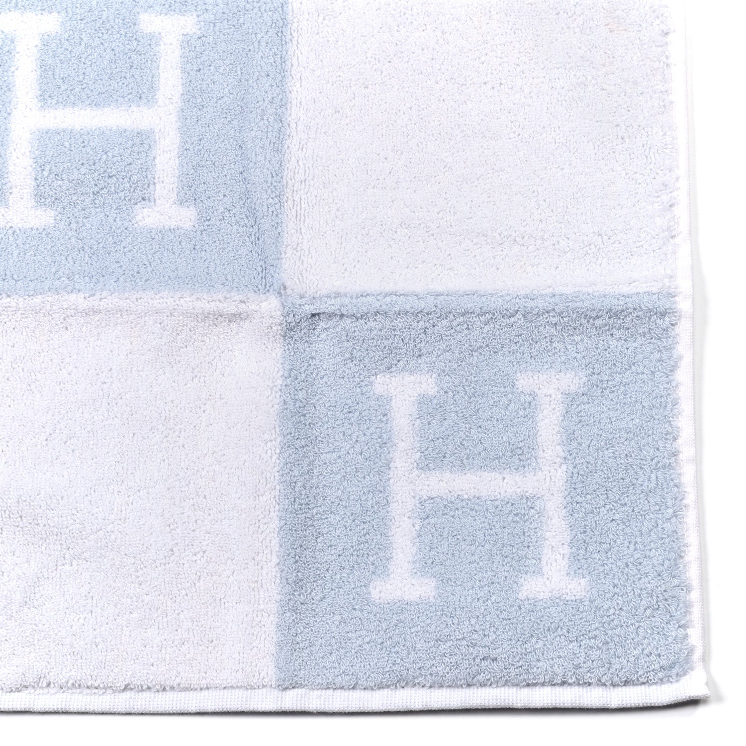 Hermes Cotton Avalon Baby Bath Wash Cloth Bleu Glacier 3 of 3