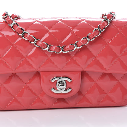 Chanel Patent Calfskin Quilted Mini Rectangular Flap Pink 8 of 11