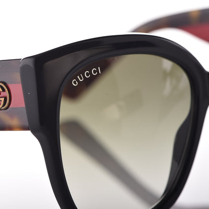 Gucci Acetate Square Frame Web Sunglasses GG0059S Black Tortoise 7 of 8