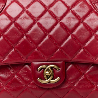 Chanel Glazed Calfskin Castle Rock Medium Flap Red 9 of 14