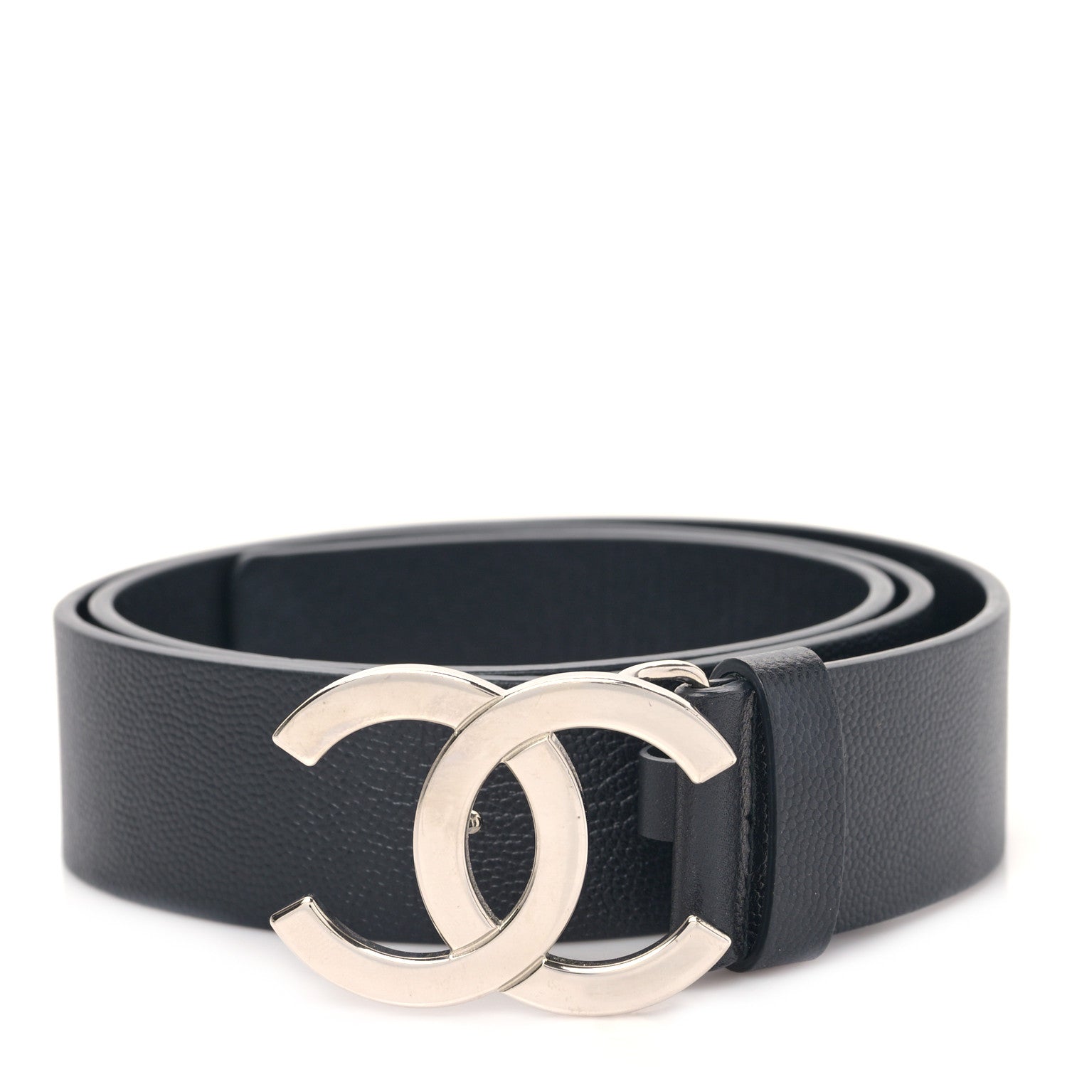 Chanel Caviar CC Logo Belt 80 32 Black 1 of 6