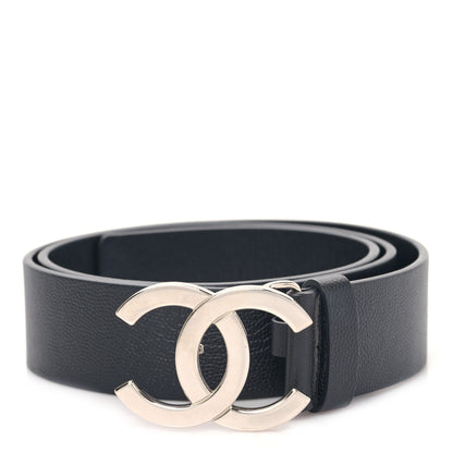 Chanel Caviar CC Logo Belt 80 32 Black 1 of 6