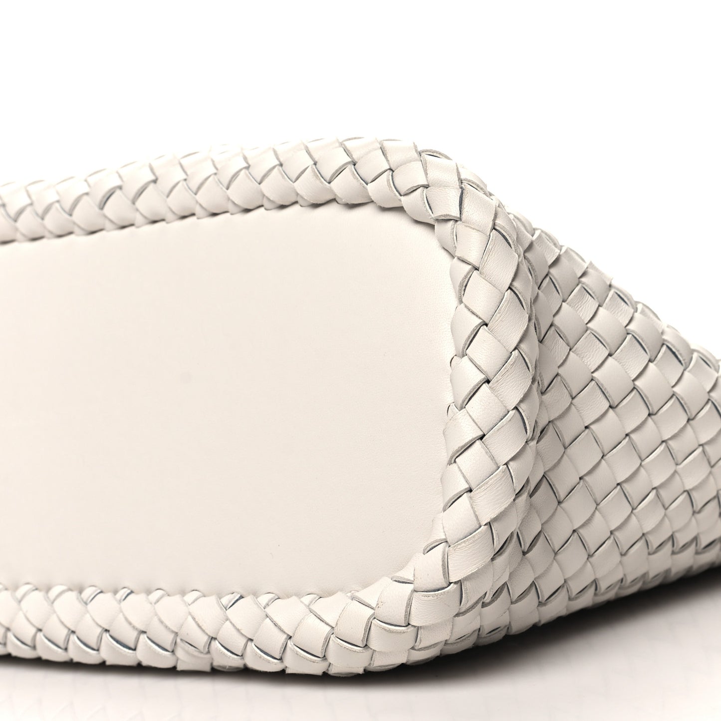 Nappa Intrecciato Bicolor Tote Bag Thunder White Silver