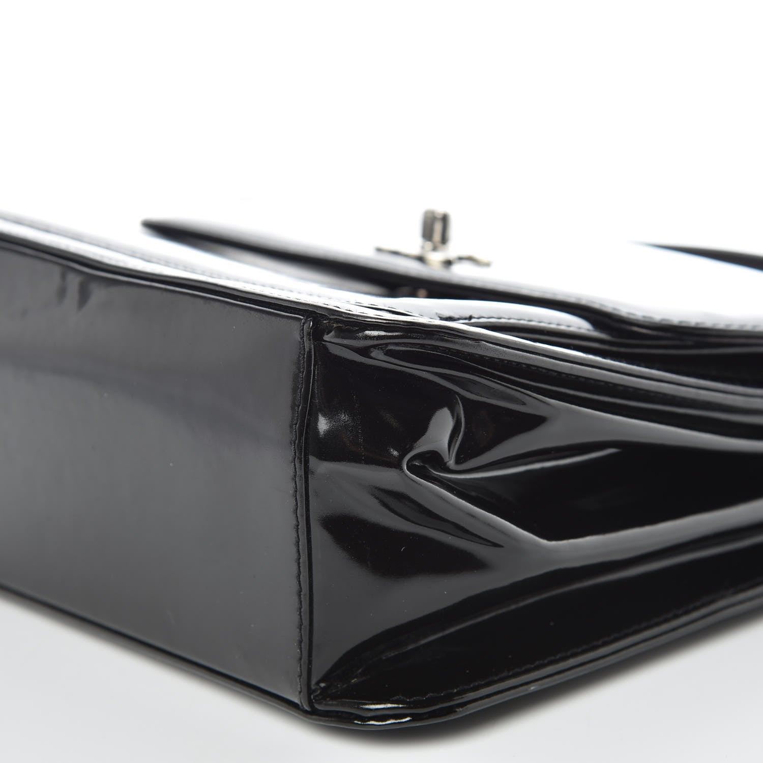 Chanel Glazed Calfskin Single Flap Black 9 of 15