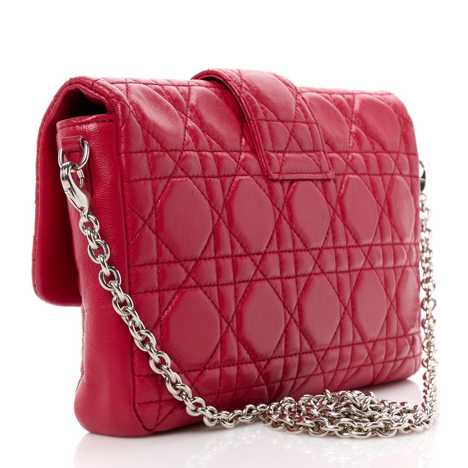 Christian Dior Lambskin Cannage Miss Dior Promenade Pouch Red 3 of 11