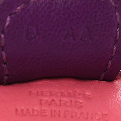 Hermes Milo Lambskin Grigri Rodeo Bag Charm MM Rose Azalee Violet Pain D'Epice 3 of 4