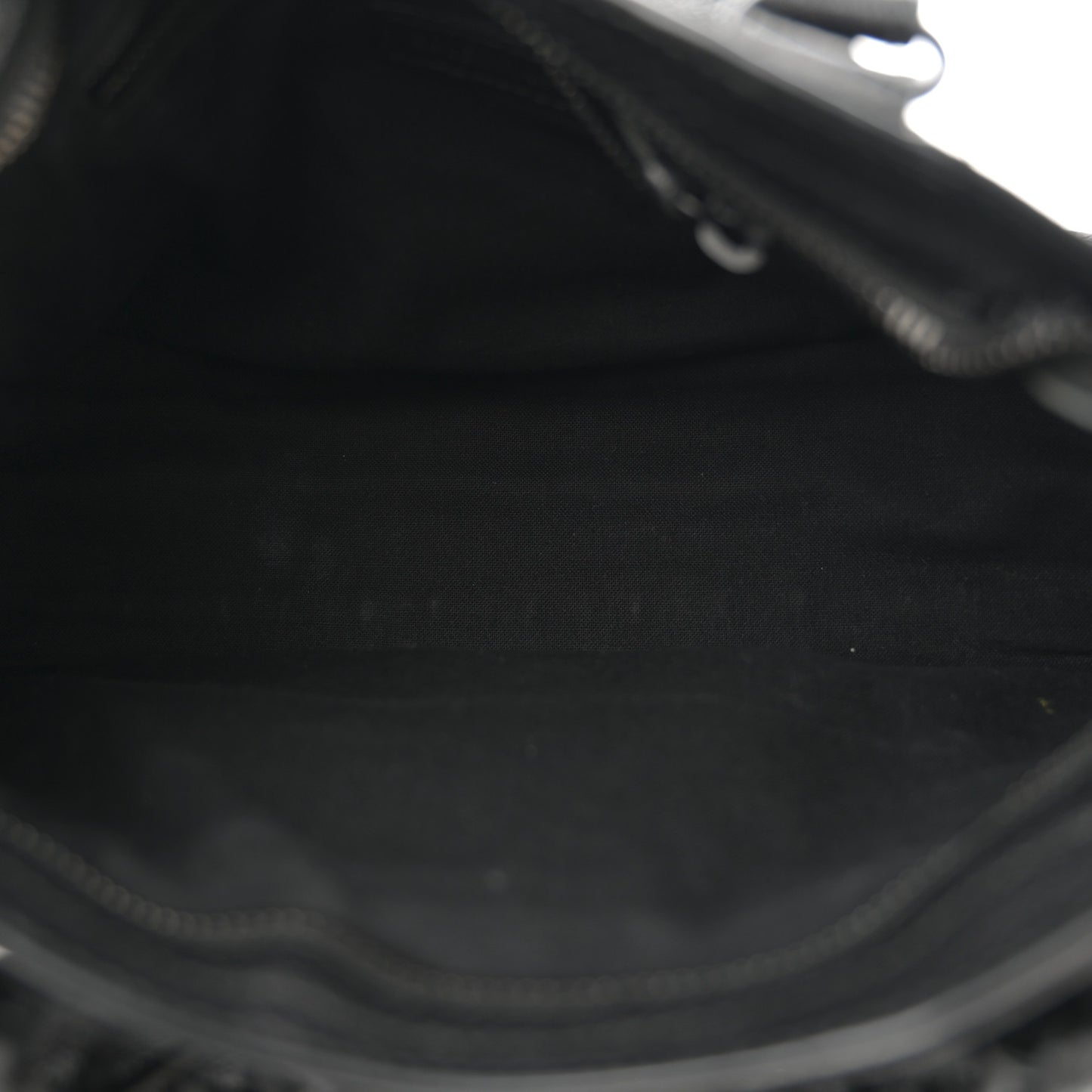 Shiny Goatskin Matte Black Metallic Edge Hardware Mini City Black