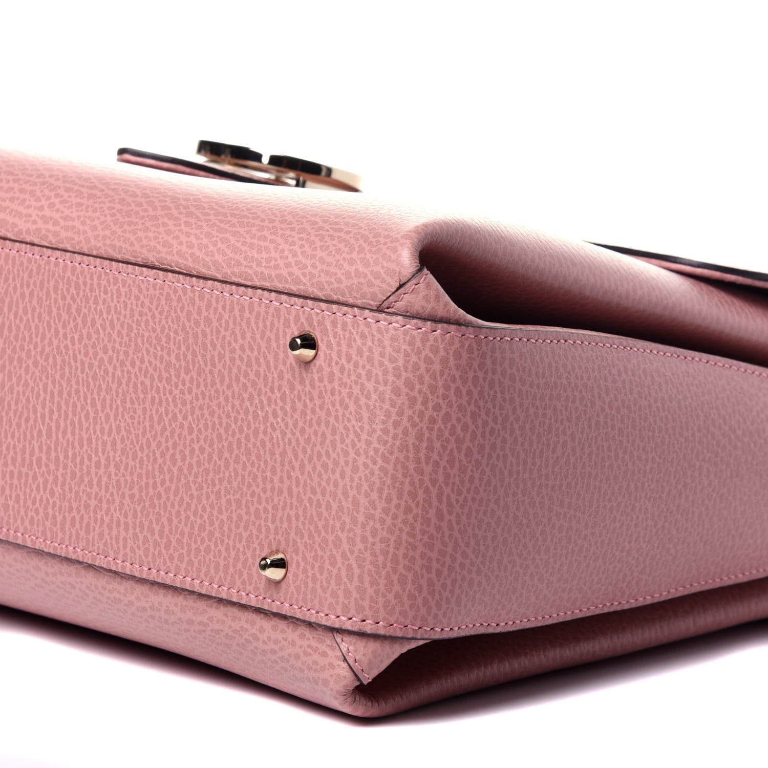 Gucci Dollar Calfskin Medium Interlocking G Top Handle Shoulder Bag Soft Pink 10 of 12