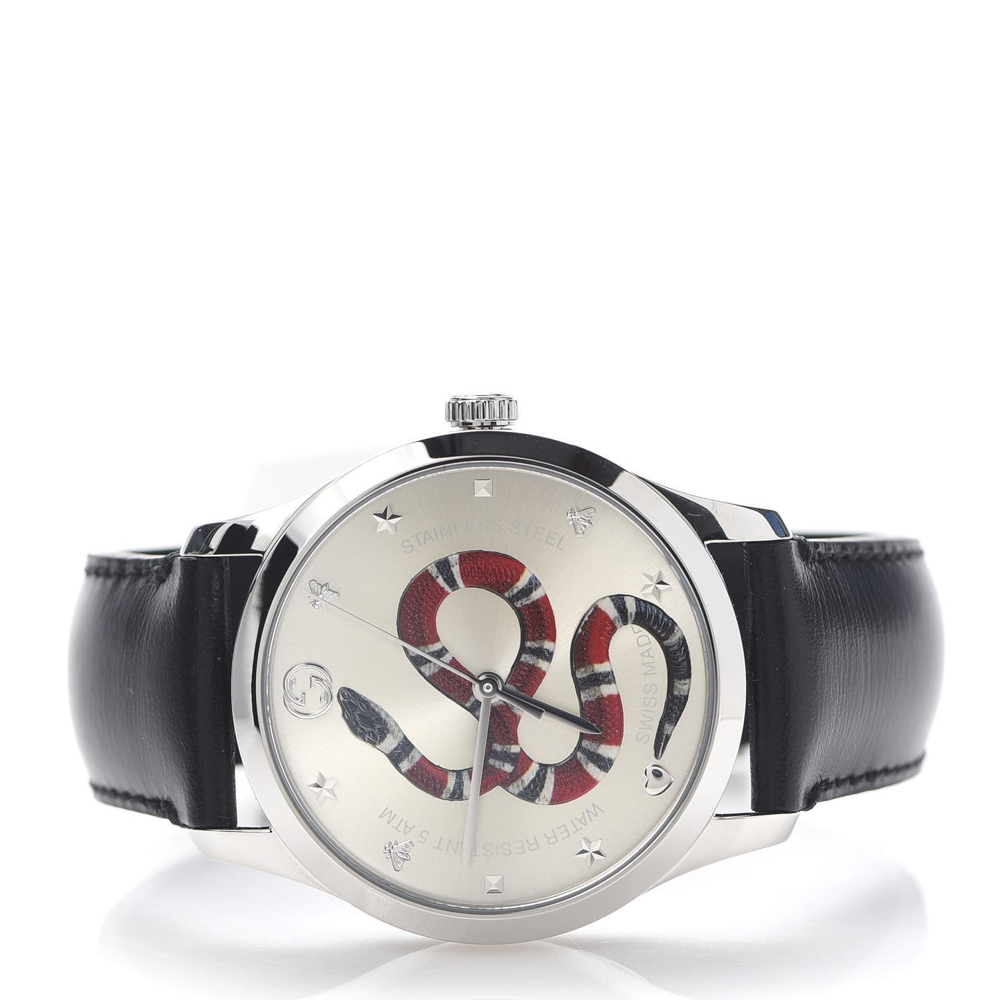 Stainless Steel Calfskin 38mm G-Timeless Snake Quartz Watch