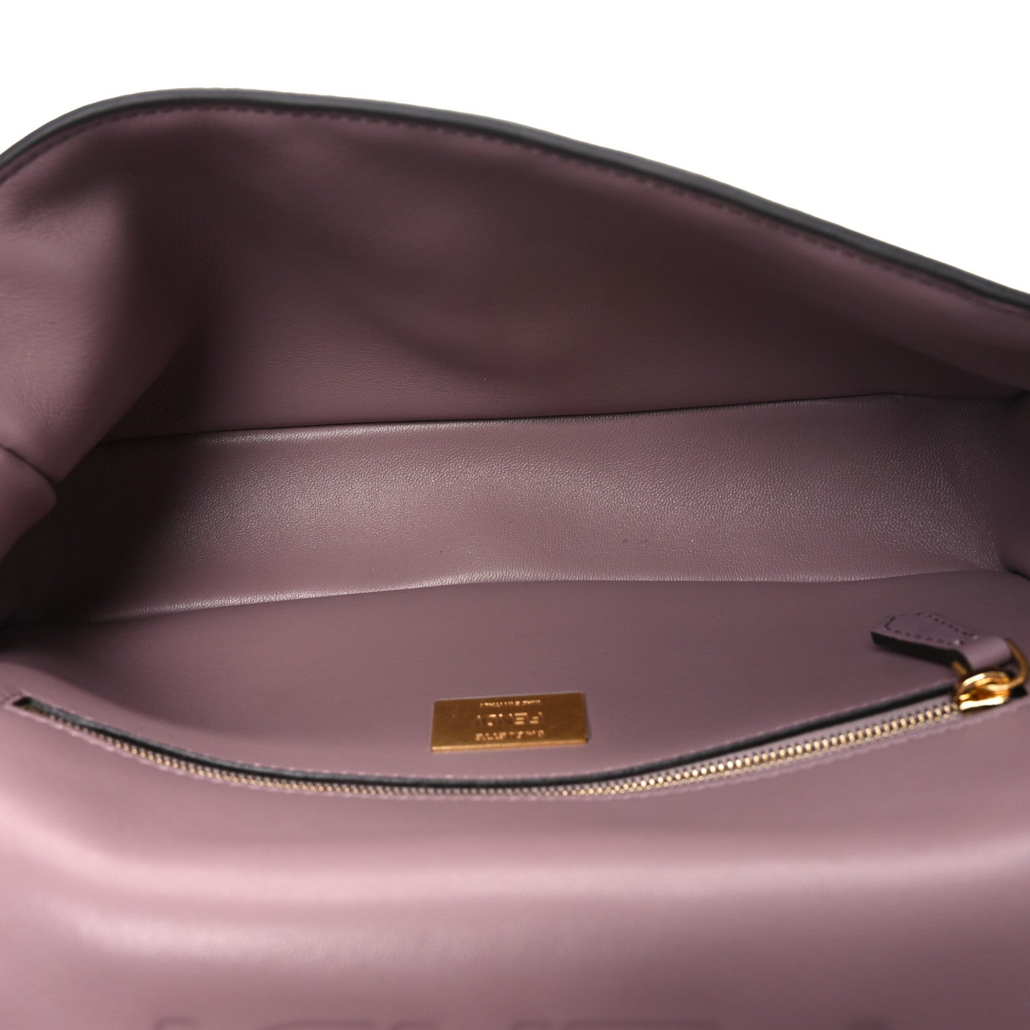Fendi Nappa FF 1974 Embossed Baguette Dusty Mauve 5 of 10